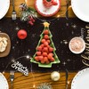 Artoid Mode Black Trees Snowflakes Merry Christmas Table Runner Winter