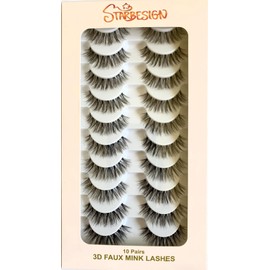 Starbesign Lashes Faux Mink 10 Pairs (Natural 150)