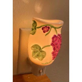 cal mart gifs Beautiful grape Porcelain Night Light Lamp Candle Aromatherapy Oil Warmer Burner