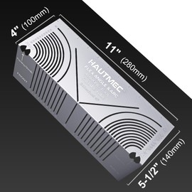 HAUTMEC Flex Angle & Arc Marking Tool,Multi-functional Square Tube Scriber for Square Tube, Right Angle Ruler with 5 PCS Marking Pen for Metalworking, Engineering, Construction (Big Size 20-85) HT0458
