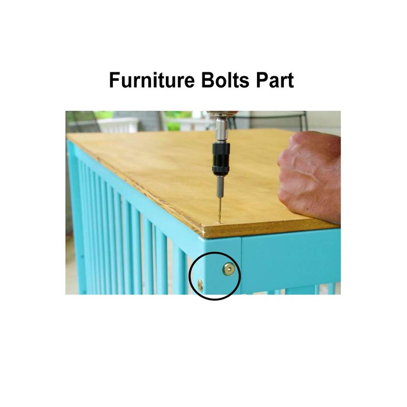 binifiMux 90pcs Crib Screws Furniture Cam Lock Connecting Screws Nuts