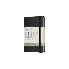 2018 Moleskine Pocket Weekly Horizontal Diary 12 Months Hard