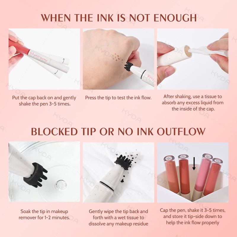 KYDA Freckle Blush Pen, 2-in-1 Liquid Freckle and Blush, Lasting