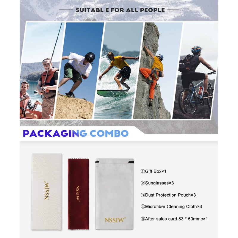 NSSIW Polarized Sunglasses-Men Sports Mens-Sunglasses: Running Sun Glasses Women Polarized