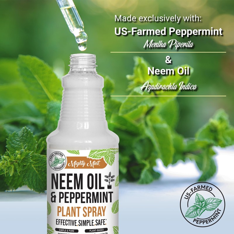 Mighty Mint Neem Oil & Peppermint Plant Nutrient Spray –