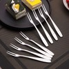 Bringer 12-Piece Stainless Steel Mini Appetizer Forks, Small Fruit Forks