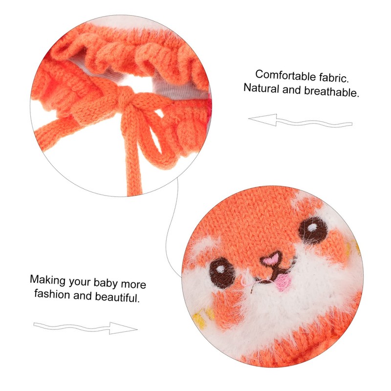 Healeved Newborn Cartoon Rabbit Ears Beanie Cap Warm Knit Earflap