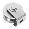 Operitacx Heavy Duty Stainless Steel Pulley Wheel Double Bearings Caster
