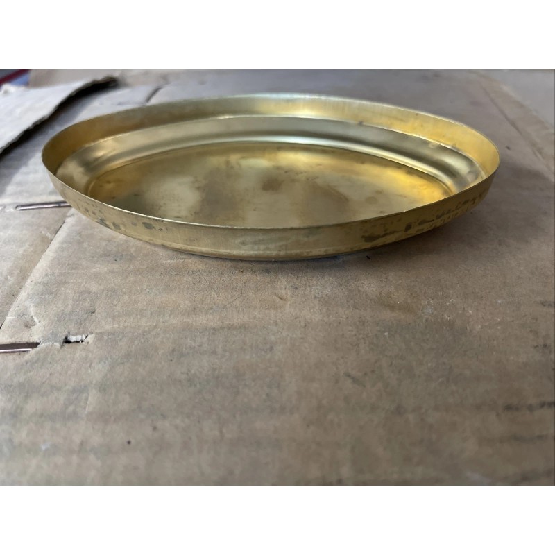 Lamp OVAL SOLID BRASS LAMP STAMPED BACKPLATE 6”LONG X 4