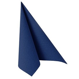 Royal Collection Premium Napkins 1/4-Fold 40 cm x 40 cm Dark Blue for Wedding Party Pack of 100