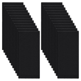 BENECREAT 24Pcs Activated Carbon Air Vent Filters, 10x4Inch Black Activated Carbon Pre Filter for Air Purifier, AC, Litter Box, Car, Range Hood, 3mm Thick