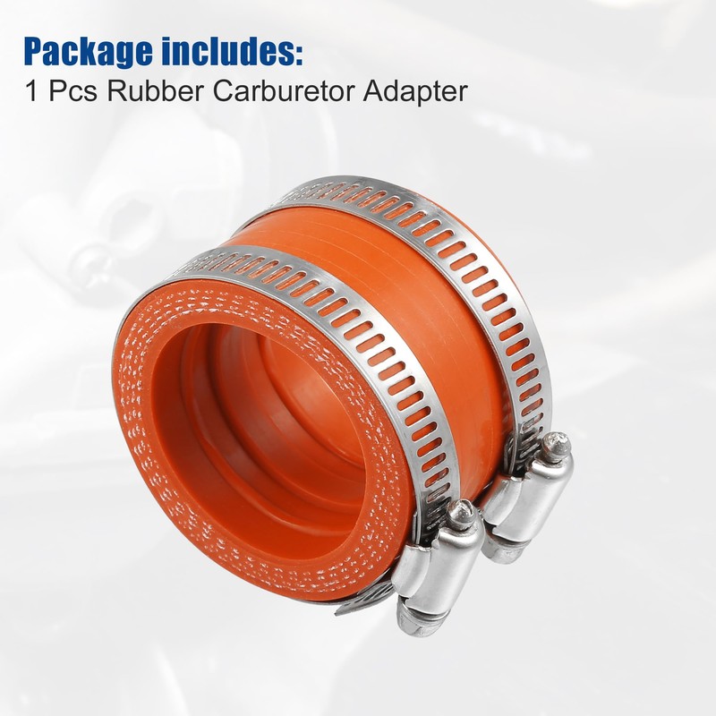 ACROPIX 40mm ID Rubber Orange Motorcycle Carburetor Adapter Inlet Intake