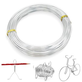 12 Gauge 2mm Aluminum Craft Wire, 10m Bendable Metal Wire for Modelling, Sculpting, Skeleton, Floral Making, Jewelry Making, Gardening, Christmas Wreath Making and Wrapping