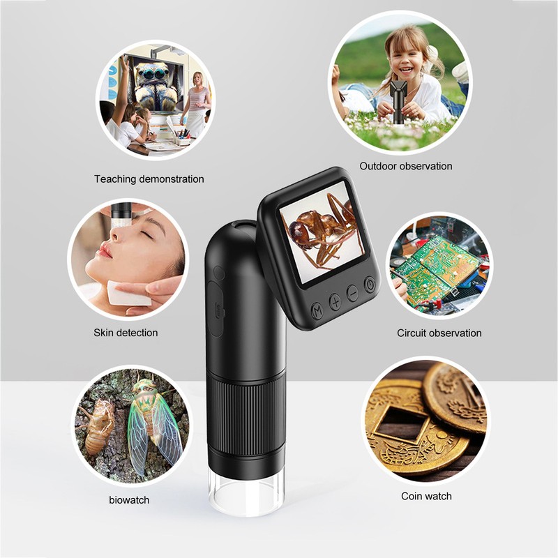 Handheld Digital Microscope with 2 Inch Screen 400 to 800x