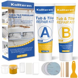 Porcelain Repair Kit, White Tile and Bathtub Fiberglass Repair Kit for Any Cracks Chips, Quickly Repair Resin, Ceramic, Marble Shower Sink, Acrylic Quartz Countertop