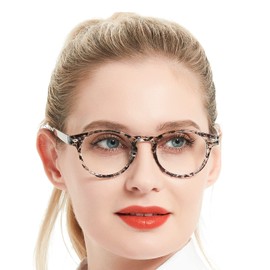 OCCI CHIARI Reading Glasses 4.0 Stylish Round Readers for Women 1.0 1.25 1.5 1.75 2.0 2.25 2.5 2.75 3.0 3.5 4.0 5.0 6.0(Tortoise, 4.0)