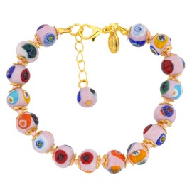Glass Of Venice Murano Glass Mosaic Bracelet - Pink