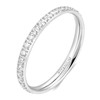 TIGRADE 2mm Women Titanium Eternity Ring Cubic Zirconia Anniversary Wedding