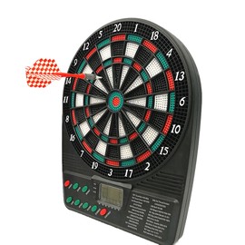 Electronic Darts Board Set Multiplayer LCD Scoring Display with 6 Darts Shot Glass Alcohol Drink Game Home Toys