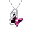 AOBOCO Sterling Silver Butterfly Necklace Women's Butterfly Jewellery Gifts for
