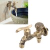 Water Tap 2 Handles 1 Hole Oil Rub Antique Dragon
