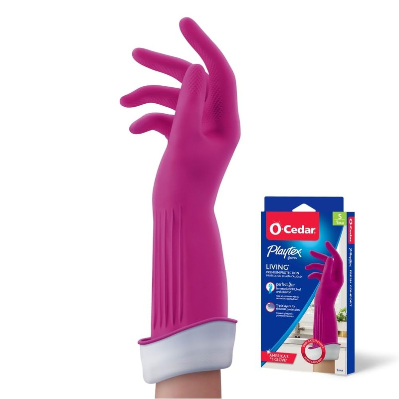 PLAYTEX Living Reuseable Rubber Cleaning Gloves (Small, 9 Pack), Premium