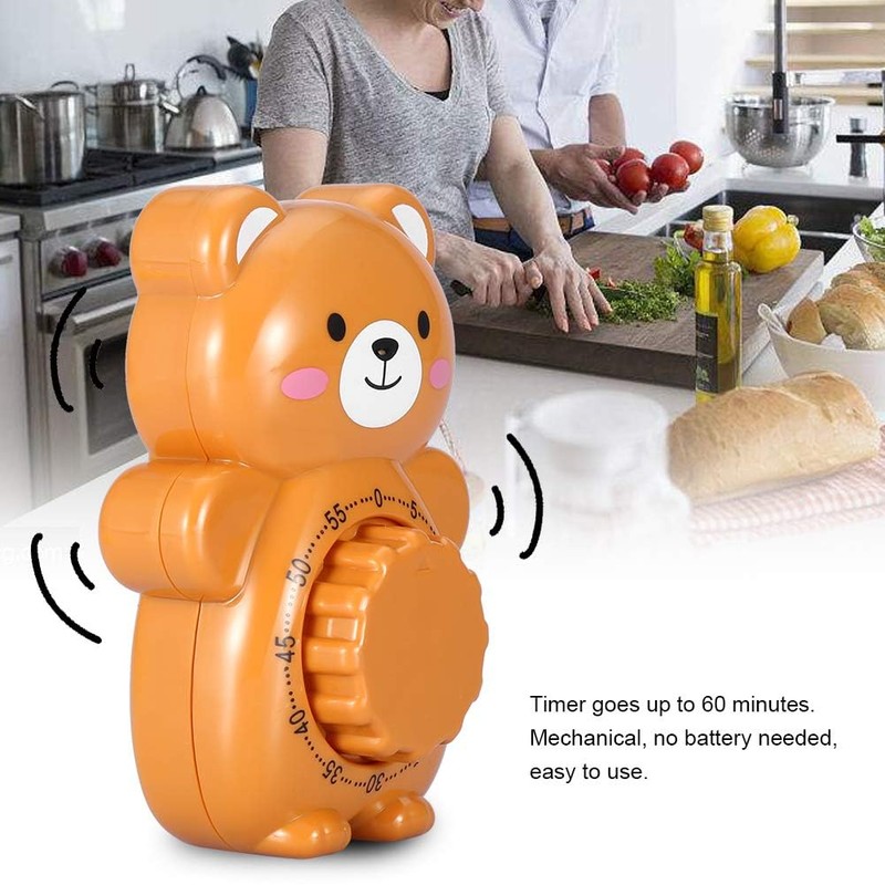Agatige 60 Mins Egg Timer, Cute Bear Mechanical Wind Up