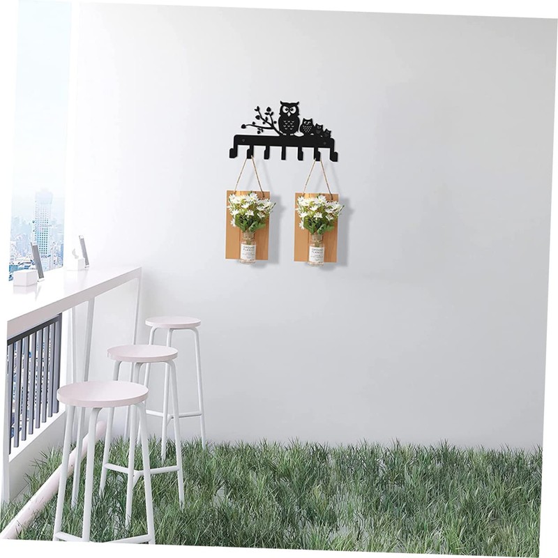Ciieeo Owl Design Coat Hooks Decorative Wall Mounted Coat Rack