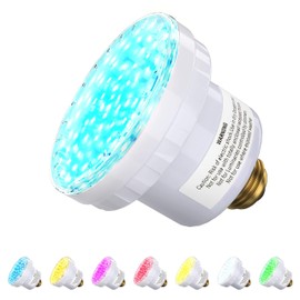 LAMPAOUS LED Pool Lights Bulb, RGB Muliti Color LED Spa Lights, E26 Edison Screw Spa Bulb Replacement Bulb 120VAC 15 Watt
