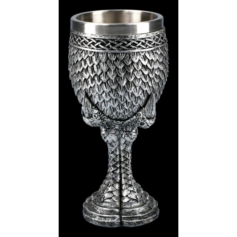 Fantasy Goblet - Dragon Claw Grey Scale | Drinking Goblet,