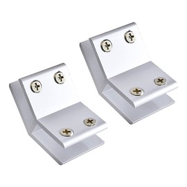 INCREWAY 2 Pack Adjustable Aluminum Alloy Glass Shelf Support Bracket, Glass Clip Clamp Holder for 10-12mm Thickness, 135 Degrees