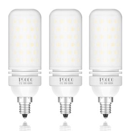 TSOCO E12 LED Bulbs,12W LED Chandelier Light Bulbs,100 Watt Equivalent,6000K Daylight White,1200LM,Non-Dimmable Ceiling Fan Light Bulbs,Pack of 3 (Ivory-Daylight-12W)