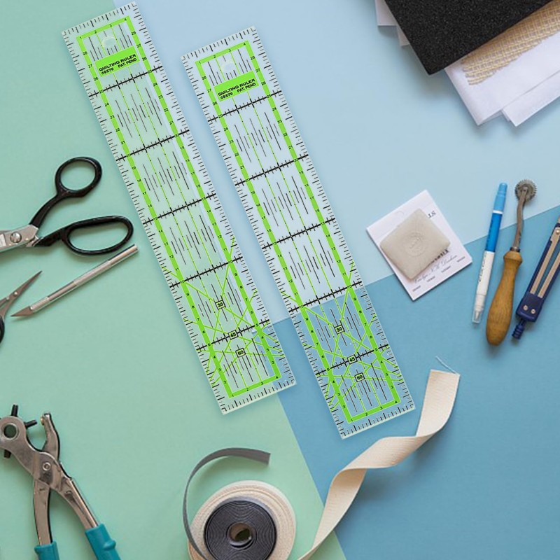 iTYOOS 2 Pcs 30 x 5 cm Acrylic Measuring Ruler,