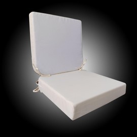 19 x 19 Inch Outdoor Seat Cushions for Patio Furniture with Non Slip and Ties Waterproof & UV Resistant Round Corner Outdoor Chair Cushions Replacement Set of 2, Beige