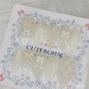 Wedding emboss handmade nail tips - Almond S / 웨딩