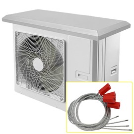 Pinelicorn 34.5inX15in Outdoor Air Conditioner Cover for Outside Units, Stainless Steel Mini Split Heat Pump Unit Covers, Window AC Units Protection Cover