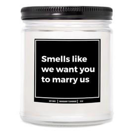 You Nique Designs Wedding Officiant Proposal Candle 9oz, Will You Marry Us Officiant Proposal Gift, Officiant Gifts, Mahogany Teakwood Candle Gifts for Wedding Officiant (Lavender & Vanilla)