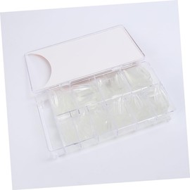 Ipetboom False Nails Coffin Nail Covers Nail Salon Tip Full Cover Nail Tips Fake Artificial Nails Tips Clear Nail Tips French Nail Tips Nail Art Sticker Press on Short Hair Nail Piece