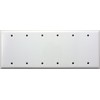 Stamped Steel Smooth White 6 Gang Blank Switch Plate
