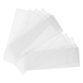 VILLCASE Pack of 20 Transparent PVC Bookmark Covers with Hole - Waterproof Book Marker Protective Cases for Photos, Recipe Books, Journals and Scrapbooking