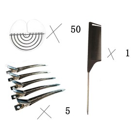 50-Pack Heat Shield Guards,Single Hole Hair Extensions Shield Circular with Scale,Fusion Glue Protector Spacers for Hair Extension Bonding(One Size, 50, count)