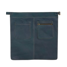 Tanner london Leather Workshop Apron with Multiple Pockets, Brass Hardware, Available in Black, Brown and Navy (Green)