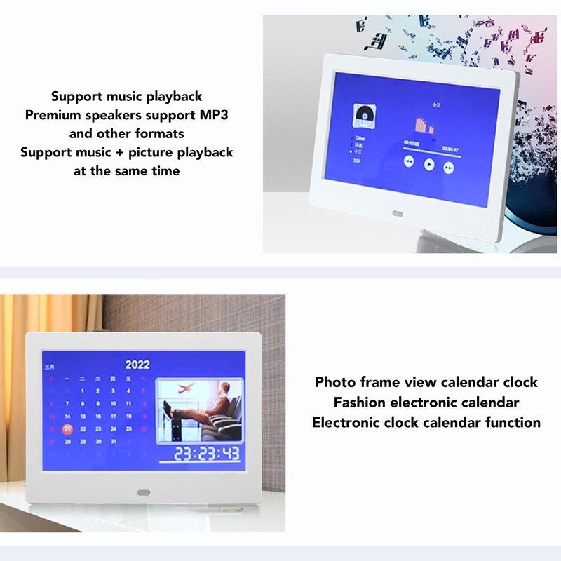 7in IPS Full Lamination HD Digital Photo Frame Video Playback