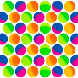 50PCS 27mm Bouncy Balls for Kids, Small Super Bouncy Ball Bulk for Adults, Rubber Multicolor Bouncing Balls Toys for Party Favors, Girls, Boys, Birthday Gifts, Classroom Rewards, Goodie Bag, Prizes