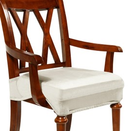 Havawish Large Velvet Dining Room Chair Seat Covers with Armrest Dining Chair Slip Covers Protectors