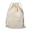Household Beige Large Capacity Natural Cotton Drawstring Storage Laundry Sack