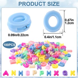 Alpinleux 100 Pcs Colorful Alphabet Letter Beads, Bulk A-Z Resin Pendants, 3D Loose Letter Beads, Plastic Initial Charms for Jewelry Making, Key Chains, Crafts (Candy Color)