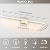 JUSHENG Brushed Nickel Vanity Lights for Bathroom Light Fixtures 5CCT