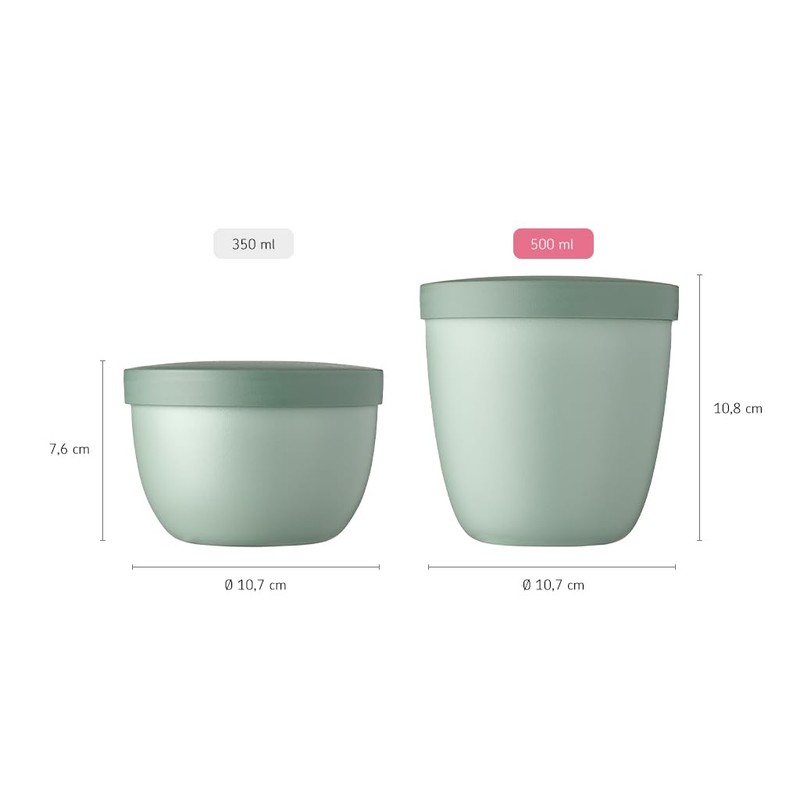 Mepal Snackpot Ellipse, Practical Container for Storing and Transporting Food,