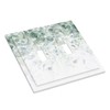 Summer Green Eucalyptus Olive Leaves 2 Gang Double Toggle Outlet
